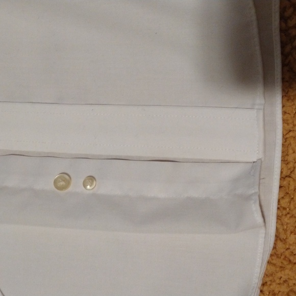 Chaps white dress shirt 15-15 1/2. 33-33 button down twill - Picture 6 of 8